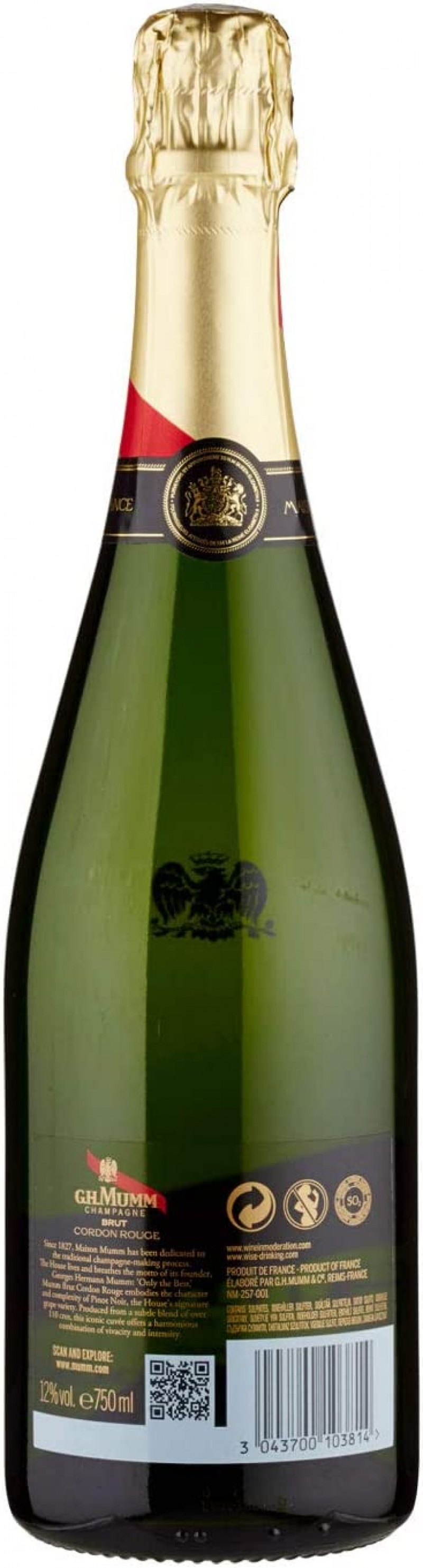 Mumm Champagne Brut Cordon Rouge con Estuche 750 ml - Elegancia y Prestigio  - You Dream Italy, image size:800x2962