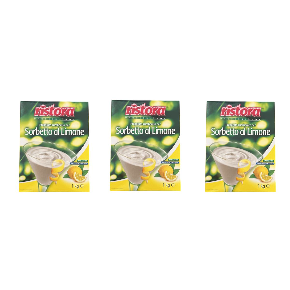 Préparation pour sorbet au citron sucré Ristora 1 kg - 3 morceaux