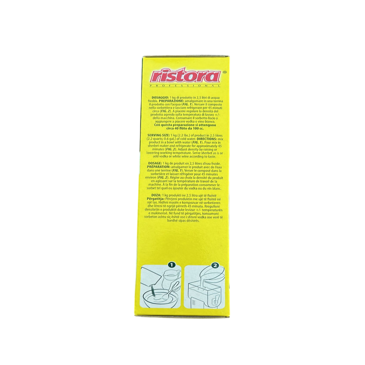 Préparation pour sorbet au citron sucré Ristoria 1 kg