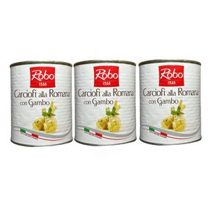 Robo Roman-Style Artichokes with Stem 750 g – Seasoned Artichokes in Sunflower Oil_0