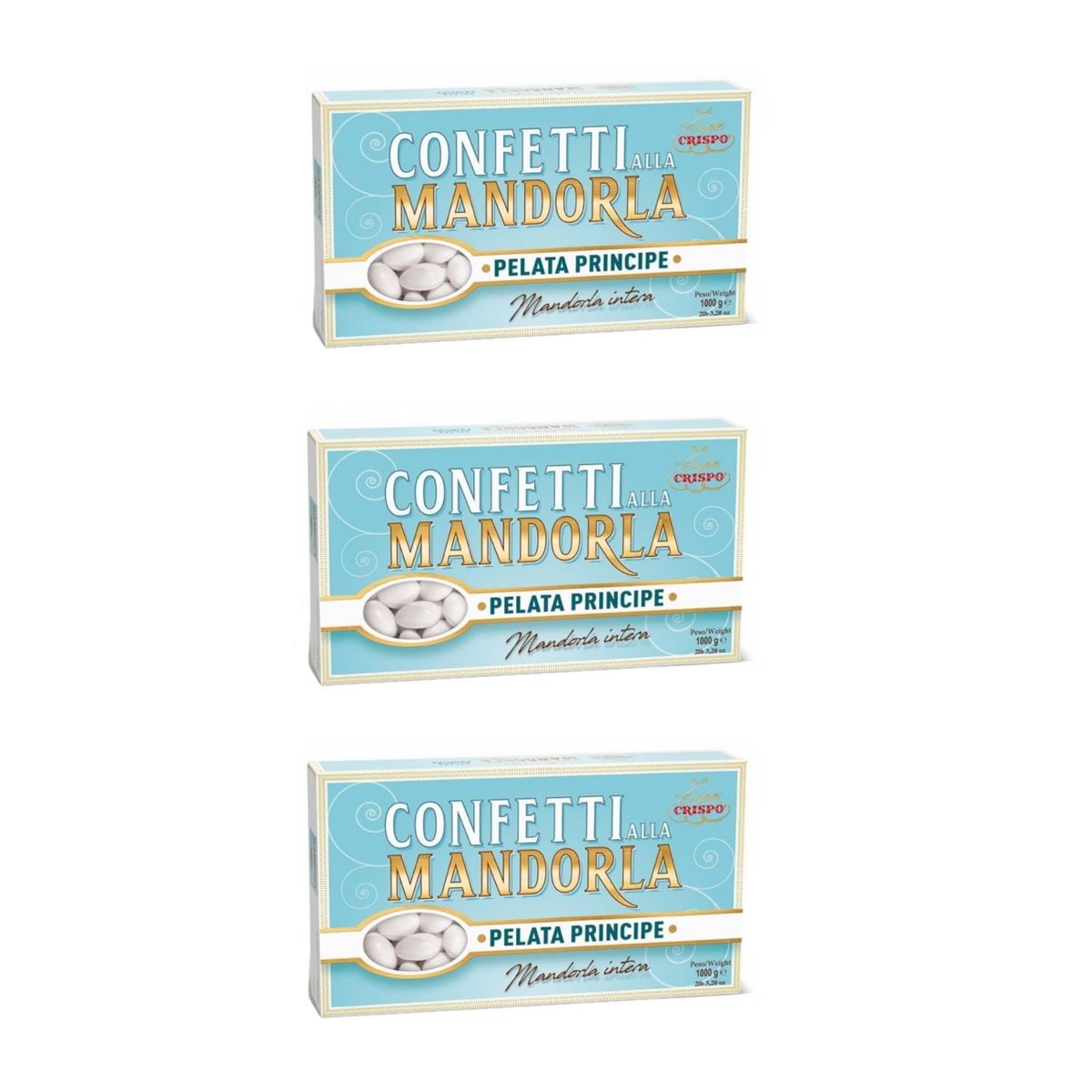 Crispo dragees Principe Whole Peeled Almond Dragees 1 kg. - 3 pieces