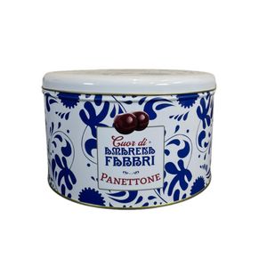Panettone Fabbri Cuor di Amarena – Levain Naturel, Sans Raisins ni Agrumes Confits, dans une Boîte Métallique Élégante 750g