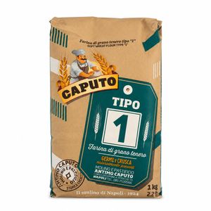 Caputo Soft Wheat Flour Type 1 1 kg – Flour with Naturally Present Wheat Germ and Bran