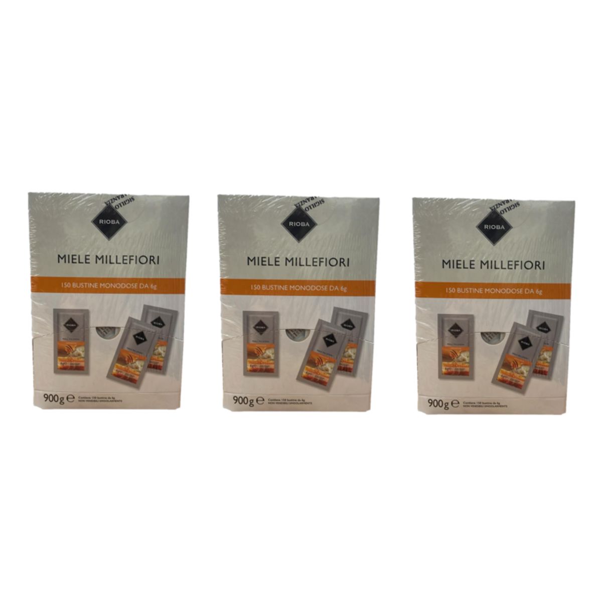 Rioba Wildflower Honey – 150 Single-Dose Sachets of 6g (900g) - 3 Pieces