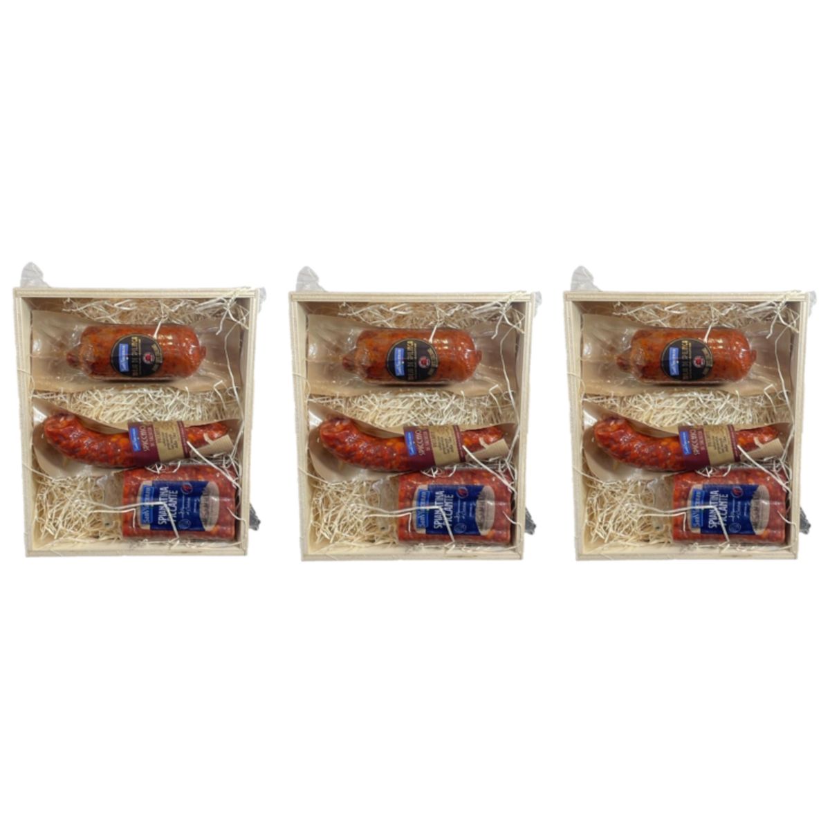 Cassetta di Salumi Calabresi Piccanti – Spianata, Salsiccia e ’Nduja Artigianali 700g