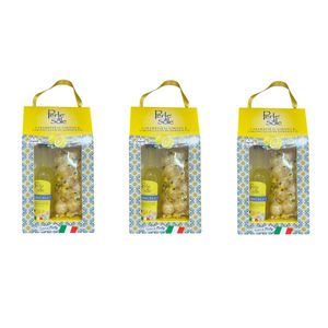 Perle di Sole Zitronenbonbons und Limoncello di Sorrento IGP Geschenkbox 170 g + 10 cl_0