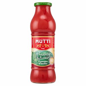 Mutti Passata de Tomates au Basilic 700 g – Tomates Italiennes au Basilic Frais
