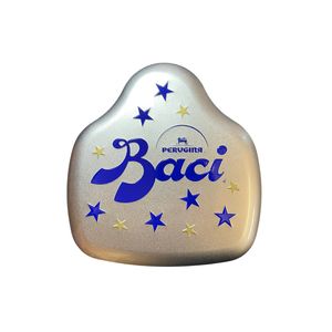 Baci Perugina Boîte Cœur en Métal 200 g – Pralinés Chocolat Noir avec Message