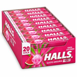 Halls Wassermelone + Vitamin C Zuckerfrei 20 Packungen × 32 g