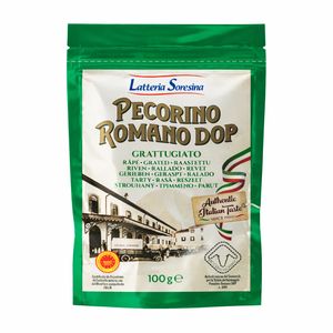 Latteria Soresina Pecorino Romano PDO Grated 100 g – Aged Sheep Cheese for Cooking
