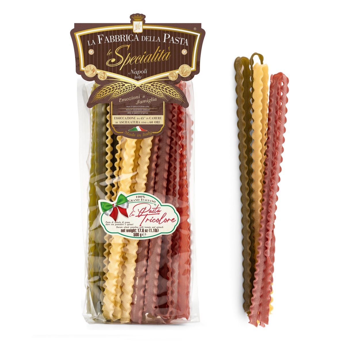 La Fabbrica della Pasta di Gragnano "Mafaldine tricolore" 500 Gr.
