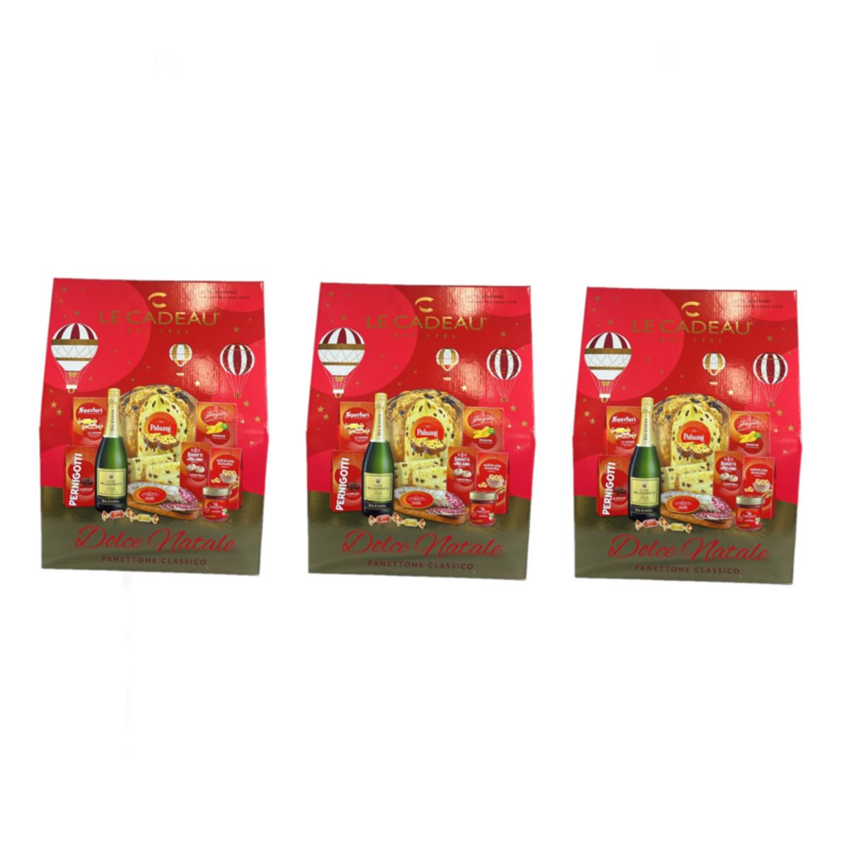 Le Cadeau “Dolce Natale” – Cesto Natalizio con Panettone Classico e 9 Specialità Italiane Gourmet | YouDreamItaly - 3 Pezzi