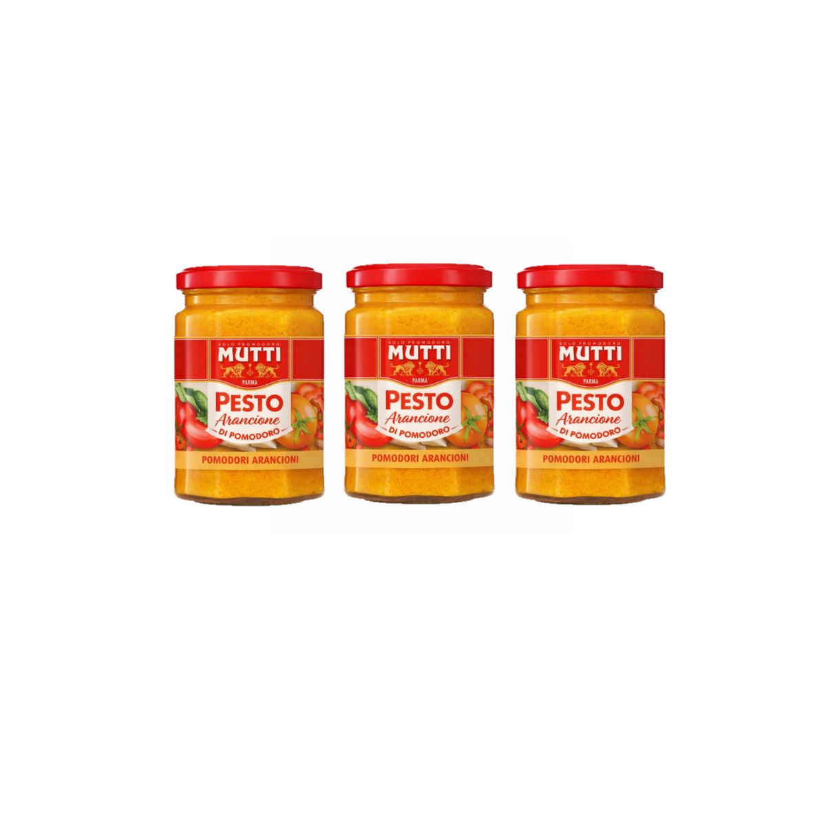 Pesto de tomate y naranja Mutti 180 g - 3 piezas