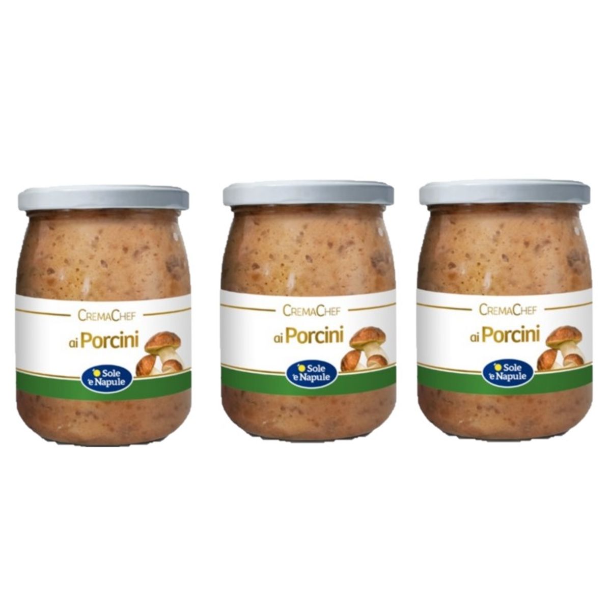 O lenguado e Napule crema con setas porcini 540 Gr - 3 Piezas