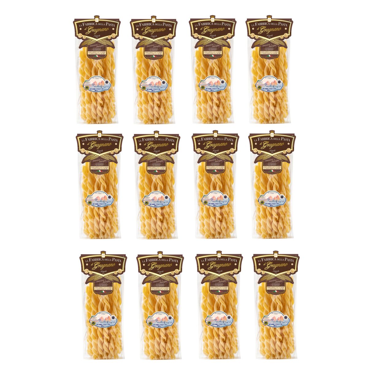 La Fabbrica della Pasta di Gragnano "Fusilli capri Lavorati a mano" Pasta di Gragnano IGP 500 Gr.