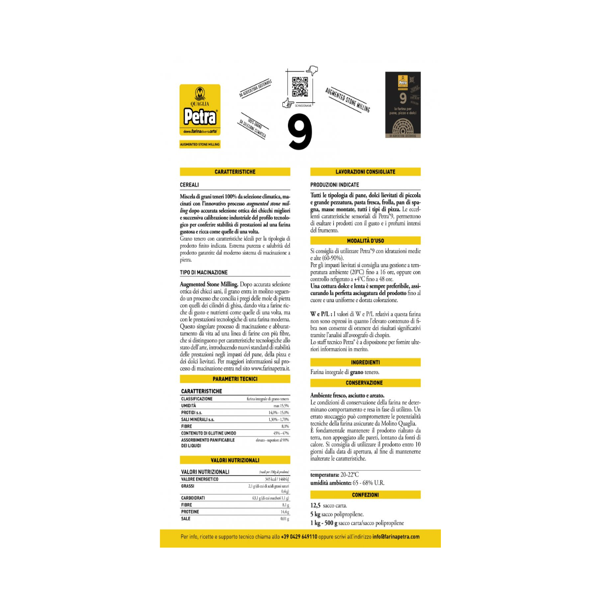 Molino Quaglia Petra flour 9 Kg. 5