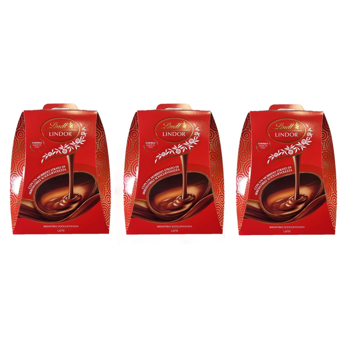 Huevo de chocolate con leche Lindt Lindor 360 g - 3 piezas