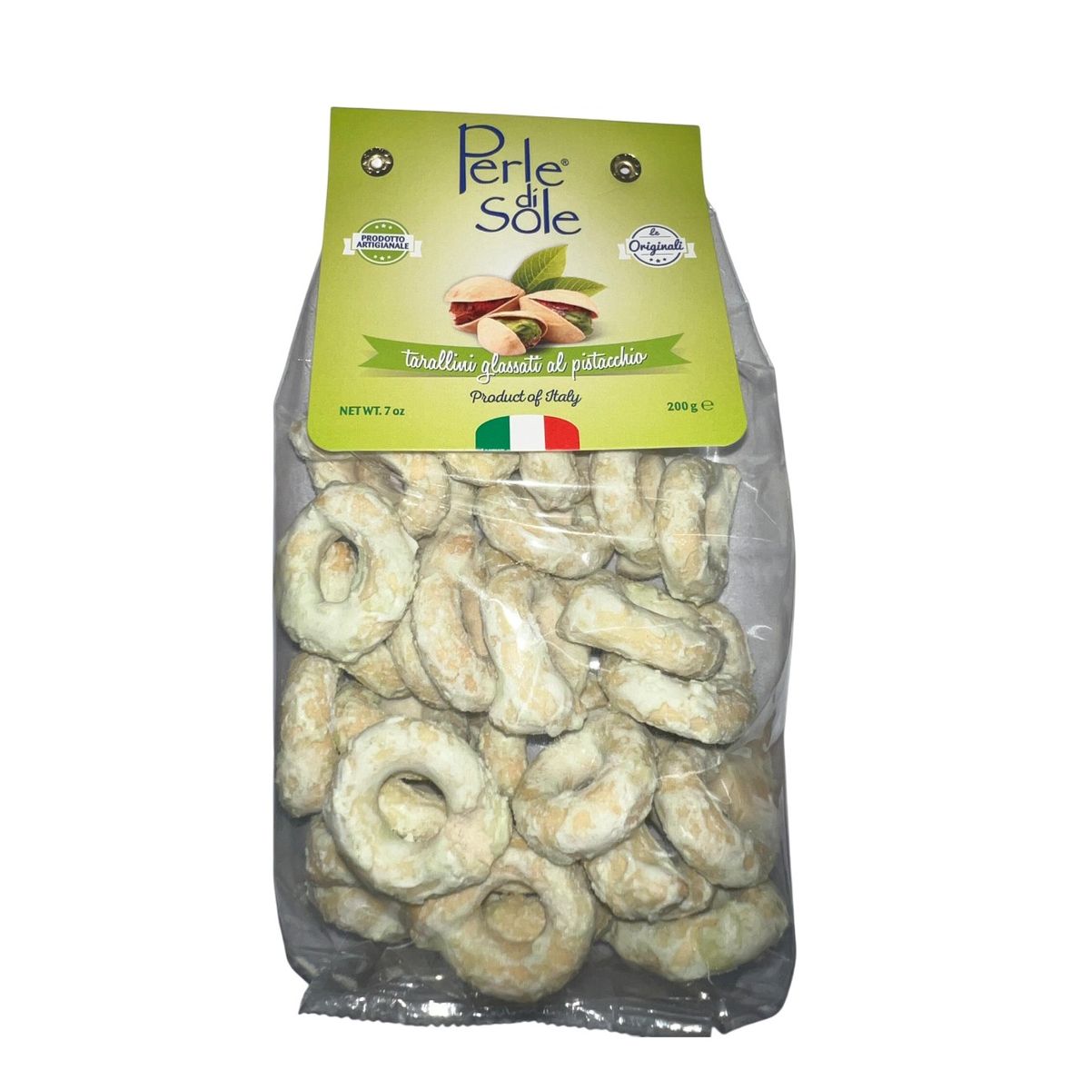 Perle di Sole Tarallini Glaseado Con Pistacho 200 Gr.