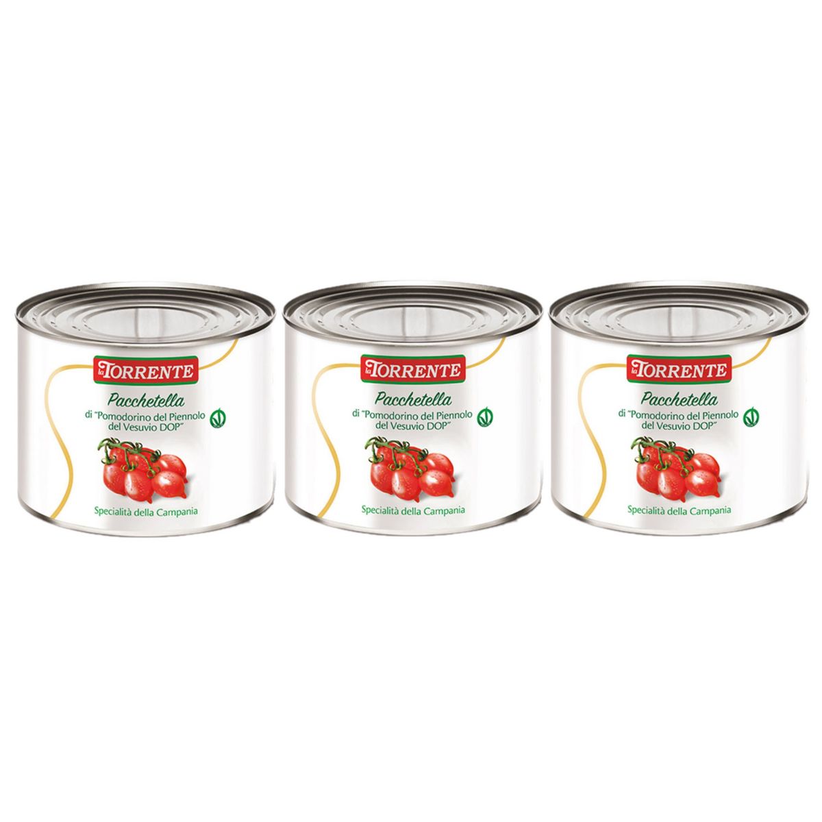 La Torrente Pacchetella de "Tomate del Piennolo del Vesuvio DOP" 2000g - 3 Pièces