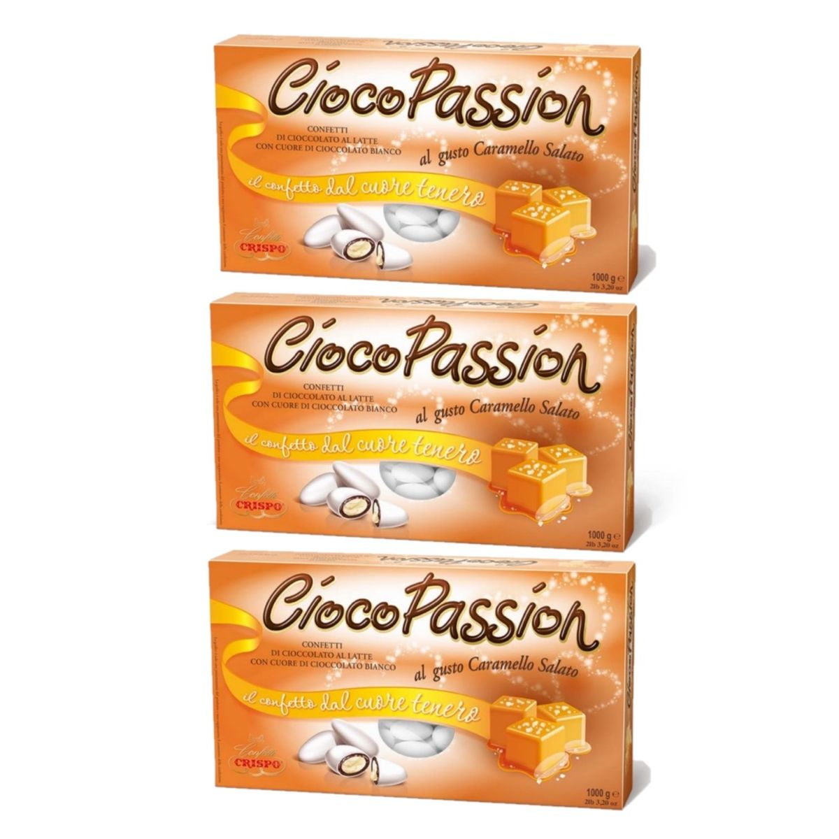 Crispo Confetti CiocoPassion Caramelo Salado 1 kg. 3 piezas