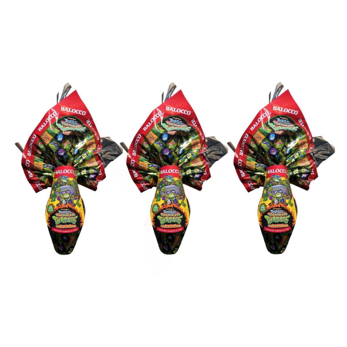 Balocco Uovo Turtles 240 Gr - 3 Pezzi