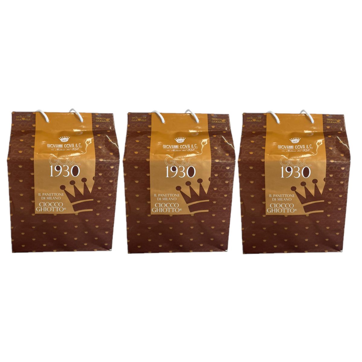 Giovanni Cova Panettone Ciocco Ghiotto In Shopper 1 Kg - 3 Pezzi