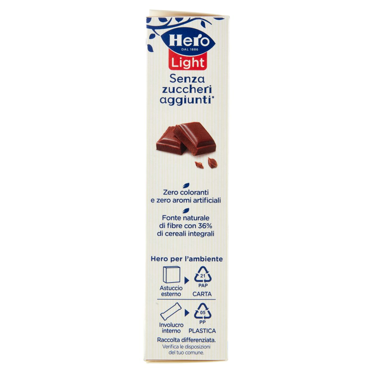 Barres de chocolat Hero Light 6 x 20 gr.