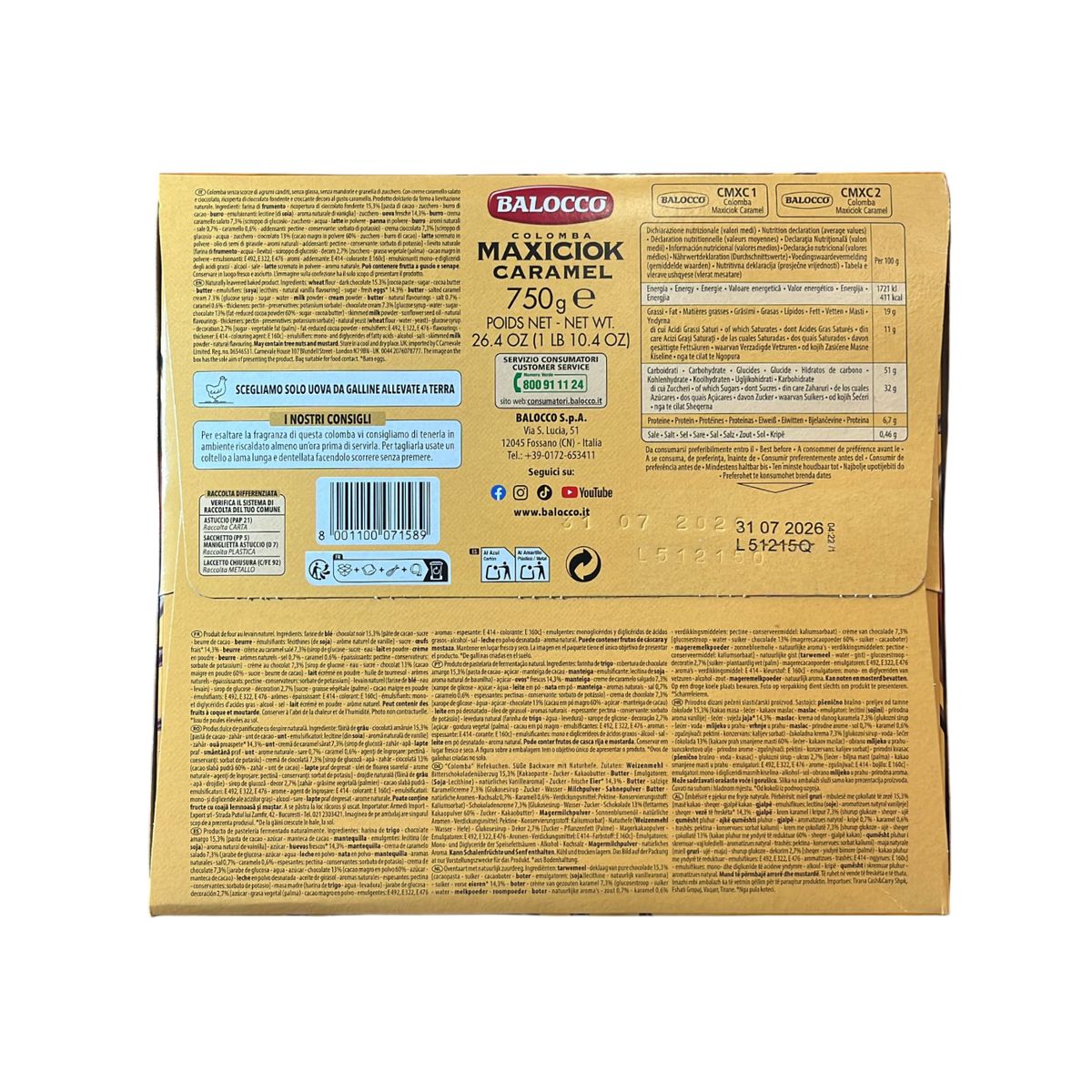 Balocco Maxiciok Caramello 750 Gr