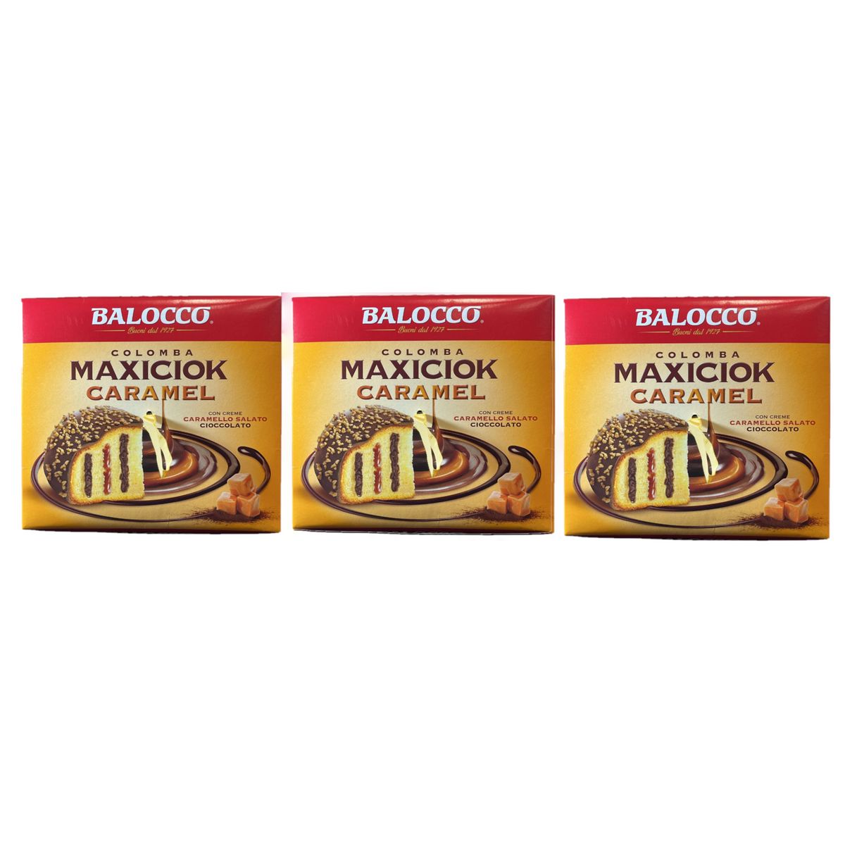 Balocco Maxiciok Caramello 750 Gr - 3 Pezzi