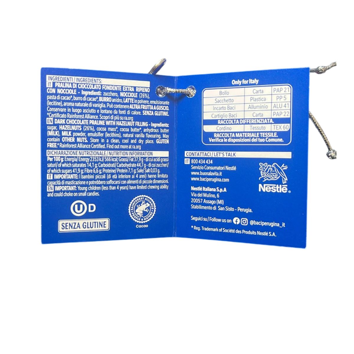 Baci Perugina Gadget Coussin Coeur 75 g