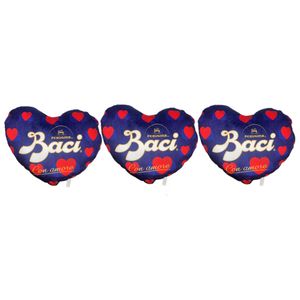 Baci Perugina Gadget Coussin Cœur 75 g – Cadeau avec Minimum 5 Baci Classiques au Chocolat Noir_0