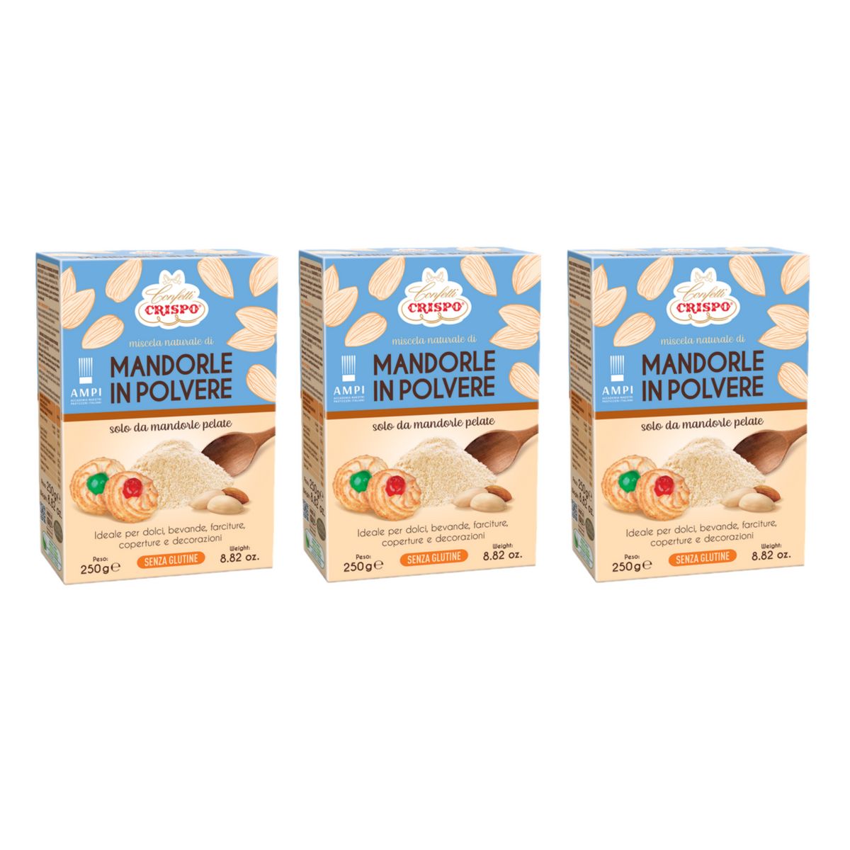 Crispo Mandelpulvermischung 250g - 3 Stück