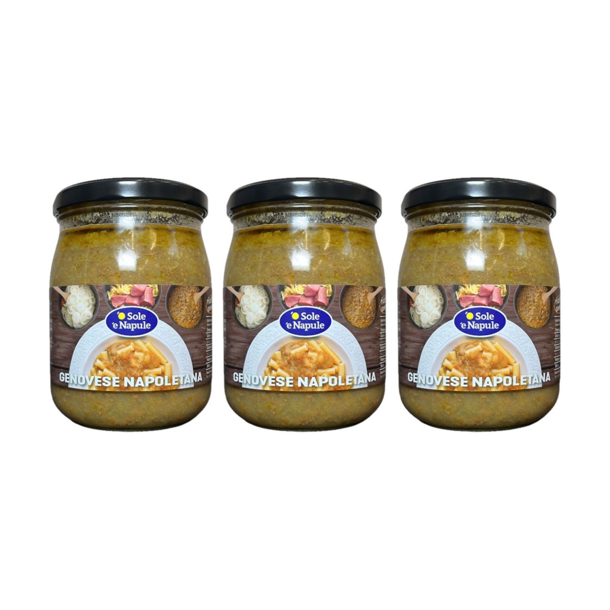 O Sole e Napule Ready-to-Use Neapolitan Genoese Sauce 550g - 3 Pieces