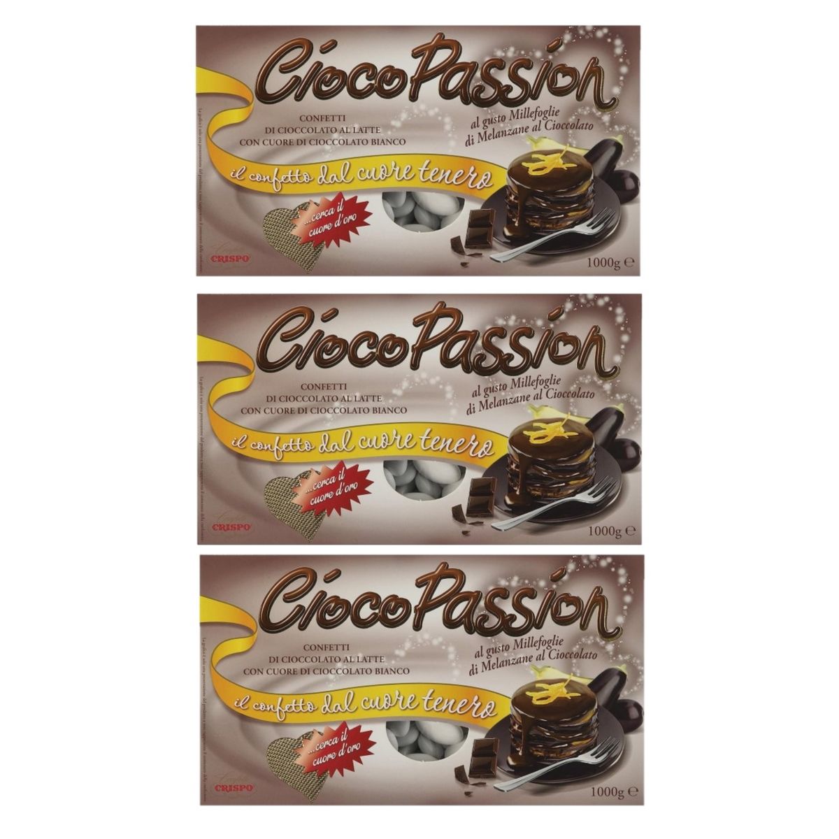 Crispo Confetti CiocoPassion Aubergine Millefeuille mit Schokolade 1 kg 3 Stück