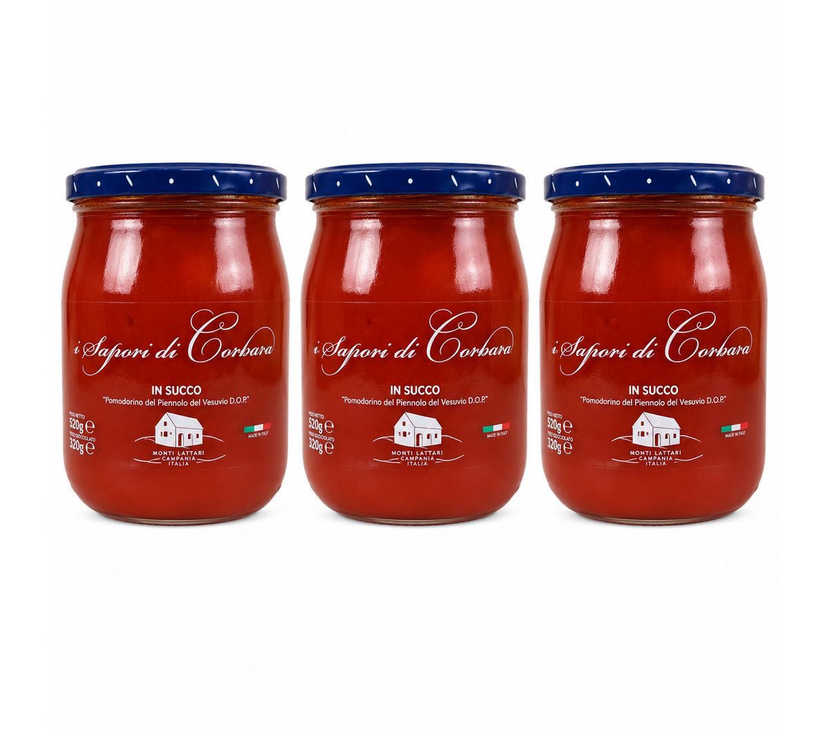 The Flavors of Corbara Piennolo Cherry Tomatoes from Vesuvius DOP 520 g - 3 pieces