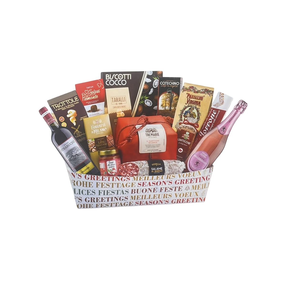 Villa Guelfa „Frohe Weihnachten“ Weihnachtskorb (15-teilig)