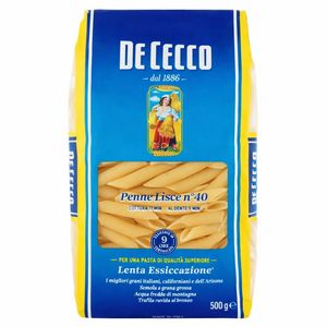 De Cecco Penne Lisce No. 40 500 g – Durum Wheat Semolina Pasta