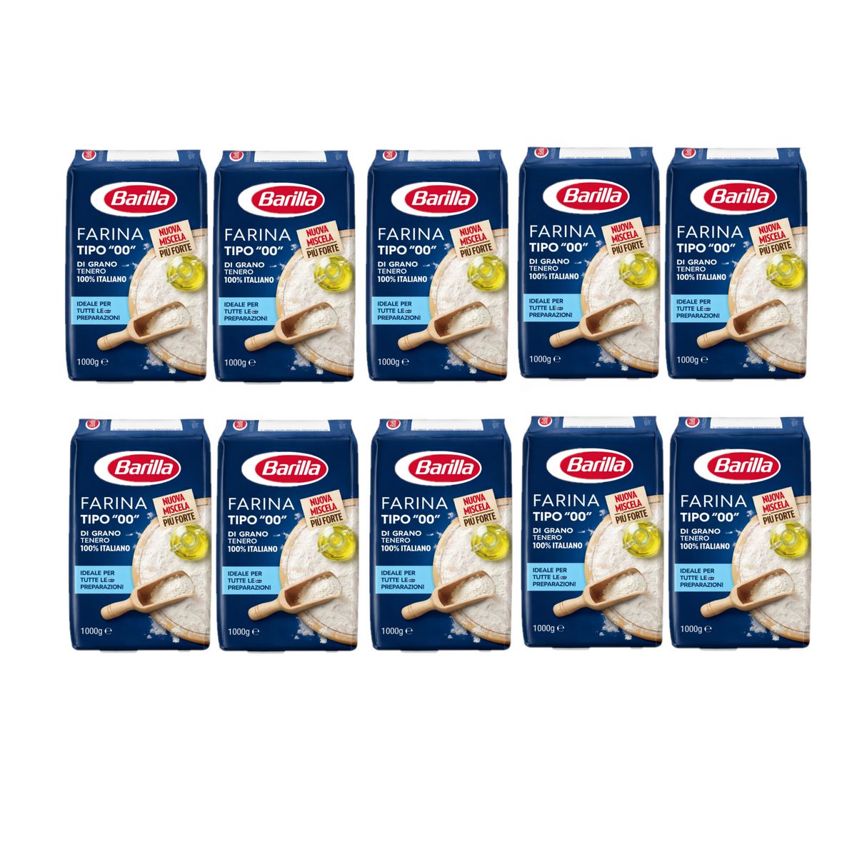 Barilla Farina di Tipo 00 1 kg. - Pezzi 10