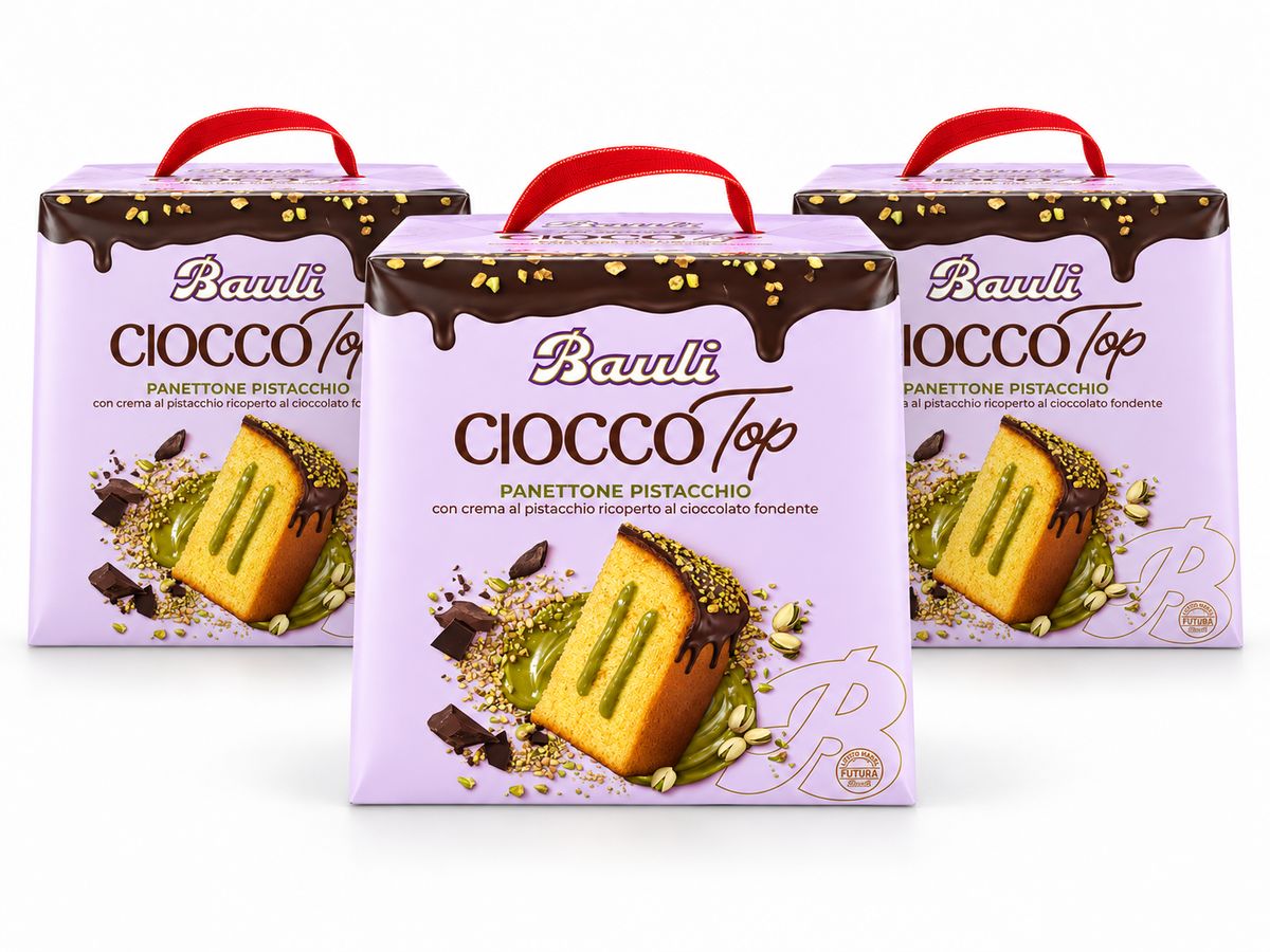 Bauli CioccoTop Panettone Pistache 750g - 3 pièces