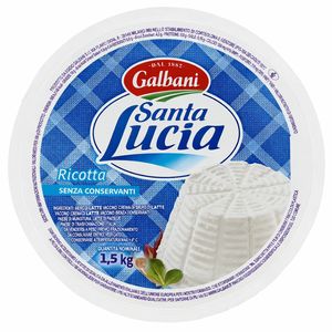 Galbani Santa Lucia Ricotta Fresca di Latte Vaccino 1,5 kg – Vaschetta Professionale_0