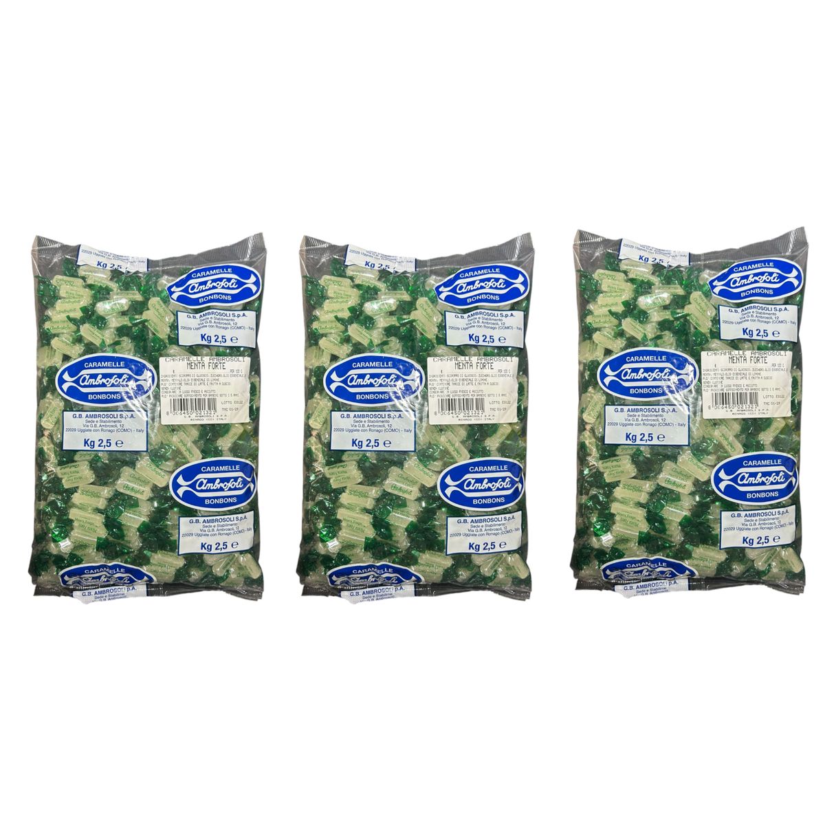 Ambrosoli Starke Minzbonbons 2,5 kg - 3 Stück