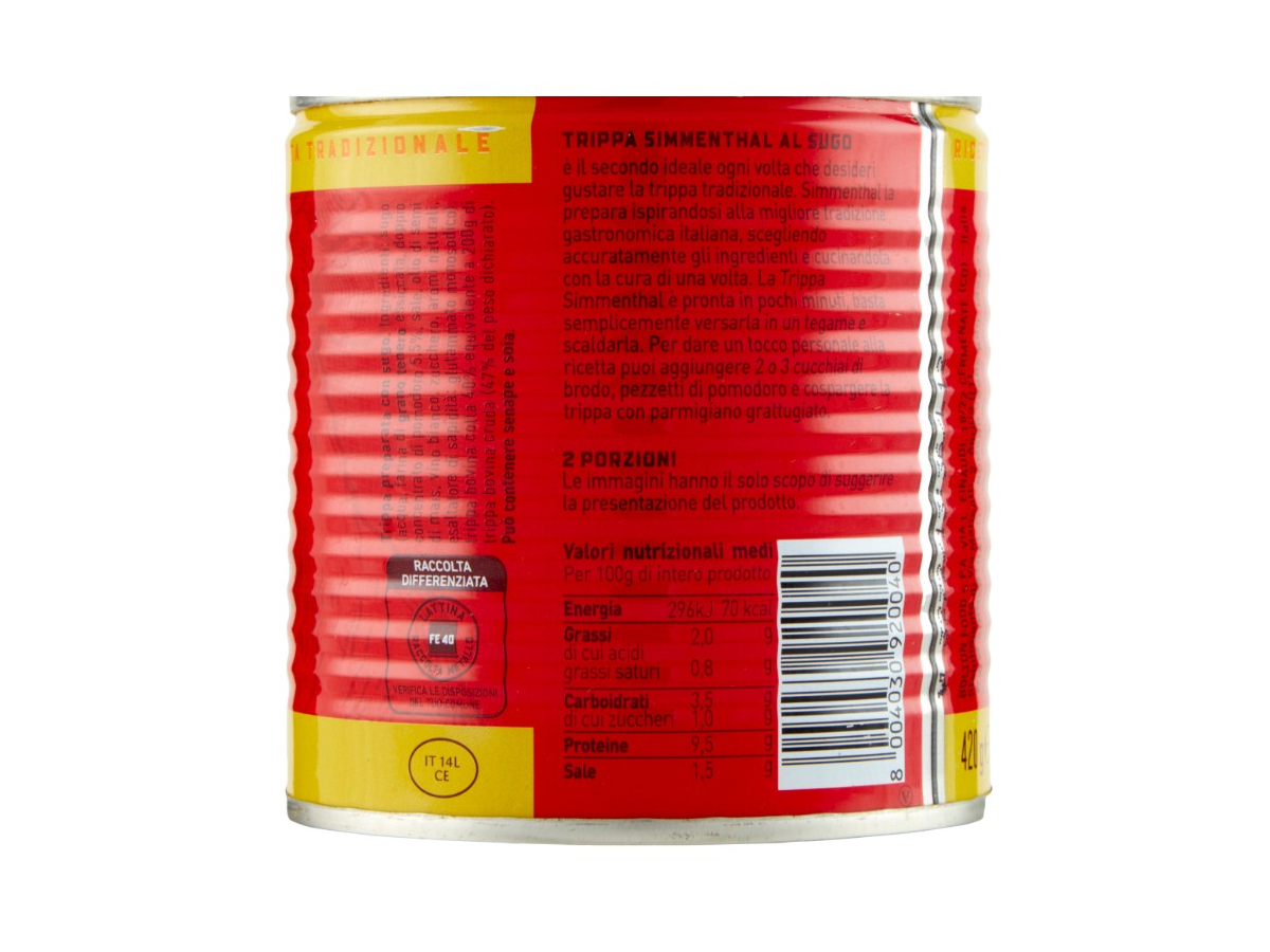 Callos con salsa Simmenthal 420 Gr.