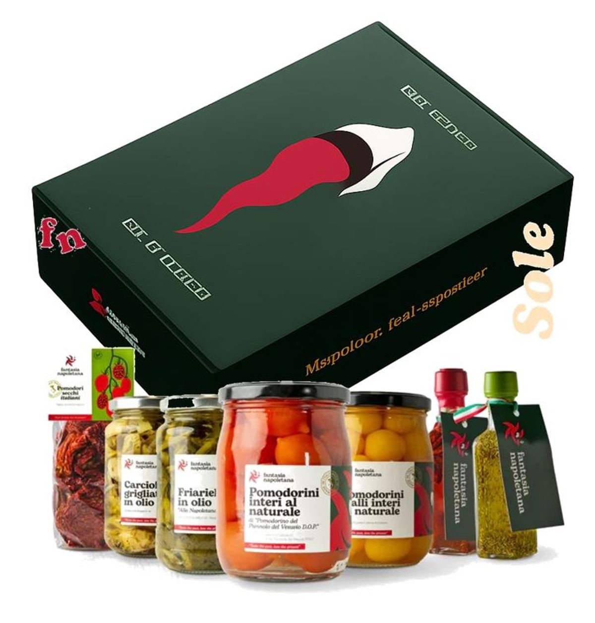 Coffret de Noël napolitain « Soleil »