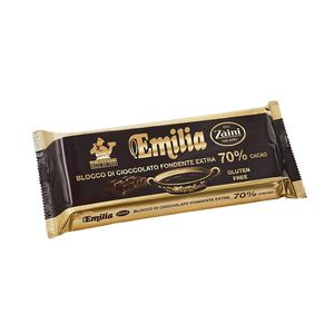 Zaini Extra Zartbitterschokolade Block 70% 1 kg – Profi-Großtafel für Konditorei, Backen und Gourmet-Desserts