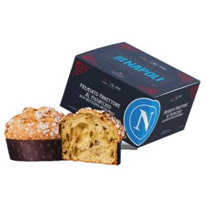 Preisgekrönter Pistazien-Panettone SSC Neapel 1kg – Handwerklicher Italienischer Kuchen mit Pistazienschokolade und Mandelglasur