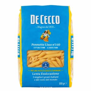 De Cecco Pennette Lisce No. 140 500 g – Durum Wheat Semolina Pasta