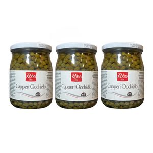 Robo Occhiello Capers in Wine Vinegar 560 g – Selected Capers for Professional Use_0