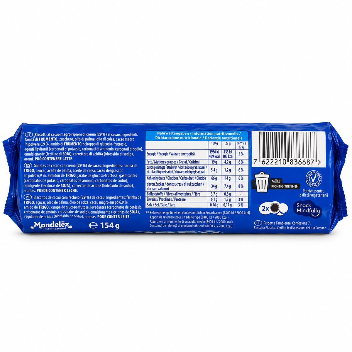 Oreo Choc'o Brownie Biscotti al Cacao 154 g