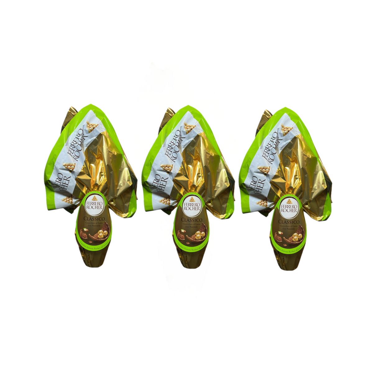 Ferrero Rocher Classic Ei Vollmilchschokolade mit Haselnüssen 212,5 g - 3 Stück