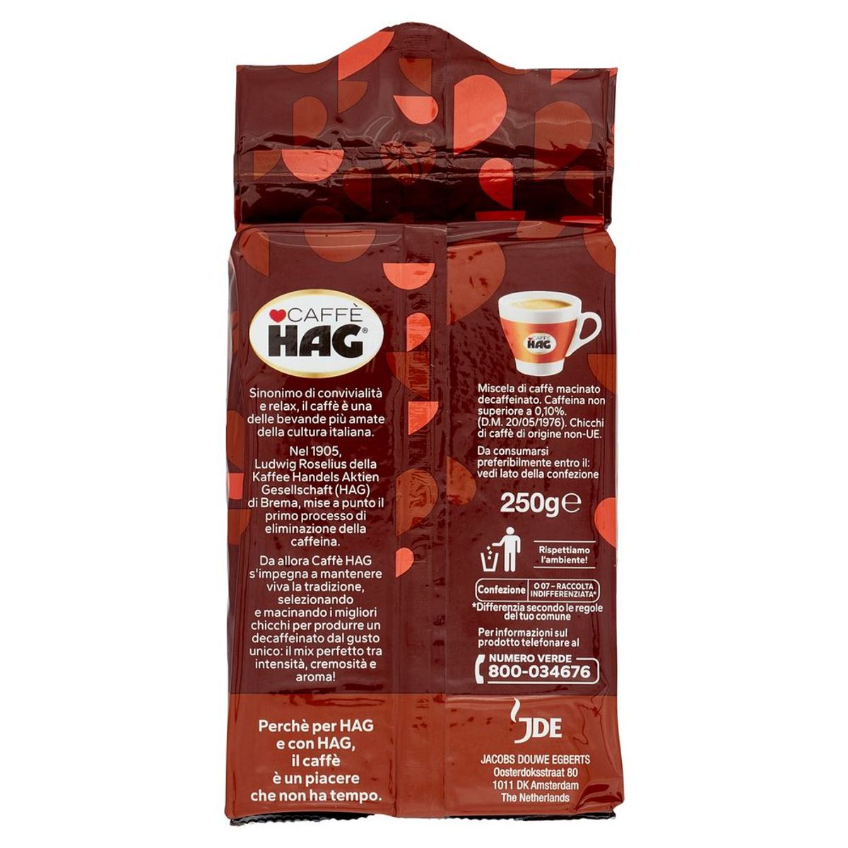 HAG Classic Ground Coffee Decaffeinated 250 Gr.